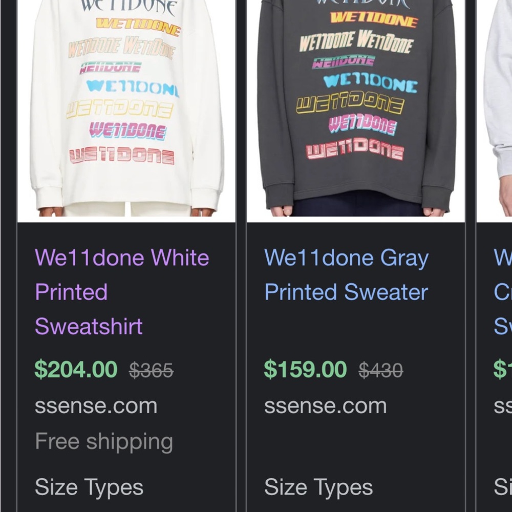 Welldone White Oversized Sweater